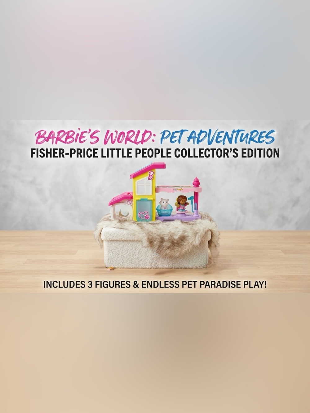 Fisher-Price Little People Pet Grooming Salon Playset Dog Groomer Vet Toy Figure - Picture 1 of 12